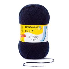 Sockenwolle Regia uni 4-fach - marine (00324) - Ausverkauf