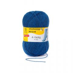 Sockenwolle Regia uni 4-fach - blue jeans meliert (01846)