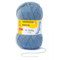 Sockenwolle Regia uni 4-fach - graublau meliert (01980)