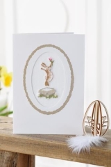 Fingerhut Dahlbeck Passepartoutkarte Springender Hase