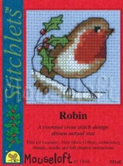 Stickpackung Mouseloft - Robin mit Passepartoutkarte