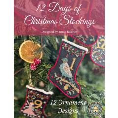 Stickvorlage Annie Beez Folk Art - 12 Days Of Christmas Stockings