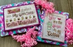 Stickvorlage Pickle Barrel Designs - Coffee Talk