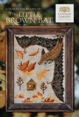 Stickvorlage Cottage Garden Samplings - Year In The Woods 10 The Little Brown Bat