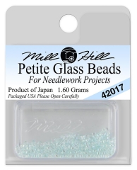 Mill Hill Seed-Petite Beads 42017 Crystal Aqua Ø 1,5 mm