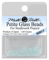 Mill Hill Seed-Petite Beads - 42017 Crystal Aqua Ø 1,5 mm