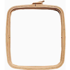 Nurge rechteckiger Kunststoffstickrahmen - 14,5x16,5 cm - Beige