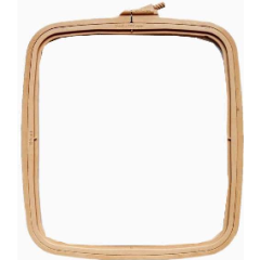 Nurge rechteckiger Kunststoffstickrahmen - 9,5x11 cm - Beige