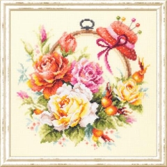 Stickpackung Chudo Igla - Roses for needlewoman 25x25 cm