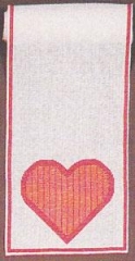 Fremme Stickpackung - Läufer Herz 22x100 cm