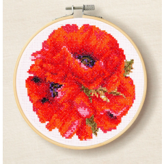 DMC - Designer Collection - Roter Mohn mit Stickring