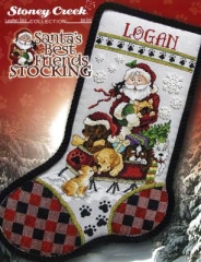 Stickvorlage Stoney Creek Collection - Santa's Best Friends Stocking