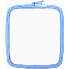 Nurge rechteckiger Kunststoffstickrahmen - 14,5x16,5 cm - Blue