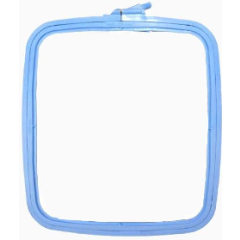 Nurge rechteckiger Kunststoffstickrahmen - 19,5x22 cm - Blue