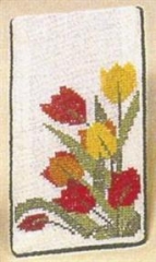 Stickpackung Haandarbejdets Fremme - Brillenetui Tulpen 8,5x15,5 cm