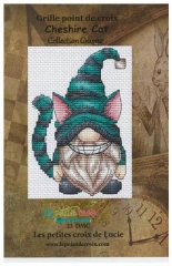 Stickvorlage Les Petites Croix De Lucie - Cheshire Cat Gnome  