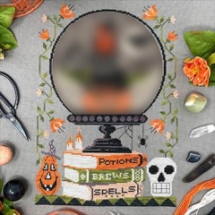 Stickvorlage Tiny Modernist Inc - Halloween Crystal Ball 2