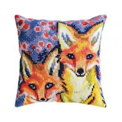 Kreuzstichkissen Collection d'Art - Fox Cubs