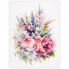 Chudo Igla Stickpackung - Bouquet with Peonies 19x26 cm