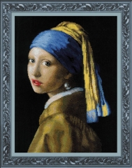Riolis - Stickbild Girl with a Pearl Earring after J. Vermeers Painting