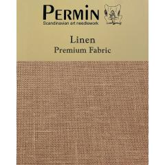 Wichelt Permin Leinen 32ct, 12,6fädig Precut 50x70 cm Dark Chestnut