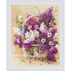 Stickpackung Riolis - Basket of Lilacs