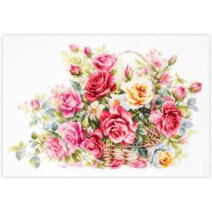 Magic Needle - Basket with Roses (Stickpackung)