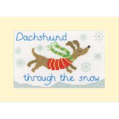 Dachshund Through The Snow - Bothy Threads Hannah Dale (Stickpackung)