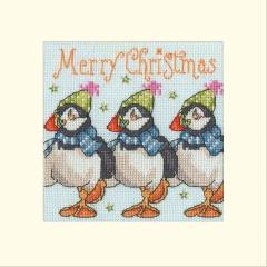 Stickpackung Bothy Threads - Christmas Card - Huffin' Puffin Christmas