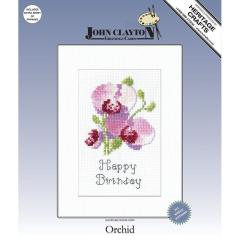 Heritage Crafts - Greeting Card Orchid - (Stickpackung)