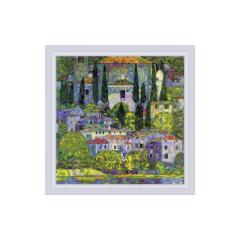 Riolis - Landscape with Cypresses after G. Klimt’s Painting