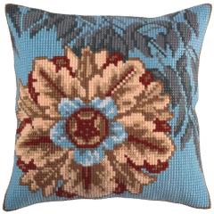 Collection d'Art - Kreuzstichkissen Asure Turquoise