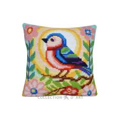 Bird on Branch - Kreuzstichkissen Collection dArt