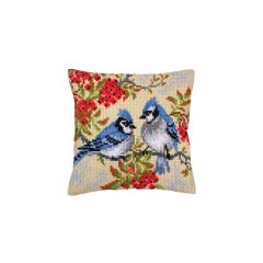 Collection d'Art - Kreuzstichkissen Blue Jays