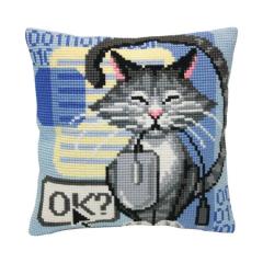 Collection dArt - Kreuzstichkissen Cat and Mouse