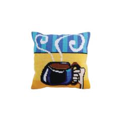 Collection dArt - Kreuzstichkissen Cup of Coffee