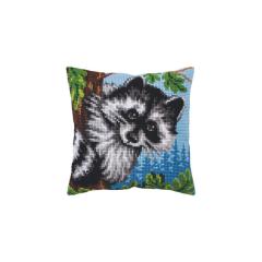 Collection dArt - Kreuzstichkissen Little Raccoon