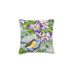 Collection d'Art - Kreuzstichkissen Little Titmouse on a Branch
