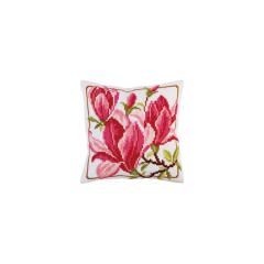 Collection dArt - Kreuzstichkissen Magnolia flowers