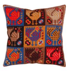 Collection d'Art - Kreuzstichkissen Ornament - birds