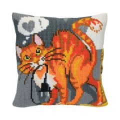 Collection dArt - Kreuzstichkissen Sly Cat