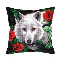 Collection dArt - Kreuzstichkissen White Wolf