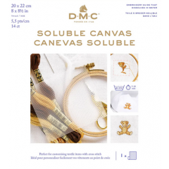 Soluble Canvas - wasserlöslicher Canvas DMC 20x22 cm