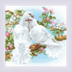 Riolis Stickpackung - White Doves