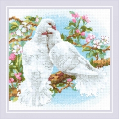 Riolis - Stickbild White Doves