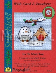 Stickpackung Mouseloft - Ice to Meet You mit Passepartoutkarte