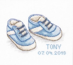 Luca-S Stickpackung - Baby Shoes 12,5x8 cm