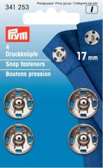 Annäh-Druckknöpfe Ø 17 mm silberfarbig - Prym