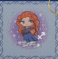 Stickvorlage Les Petites Croix De Lucie - Zodiacal Princess 12 Sagittarius