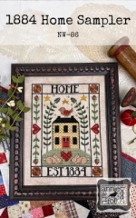 Stickvorlage Annie Beez Folk Art - 1884 Home Sampler